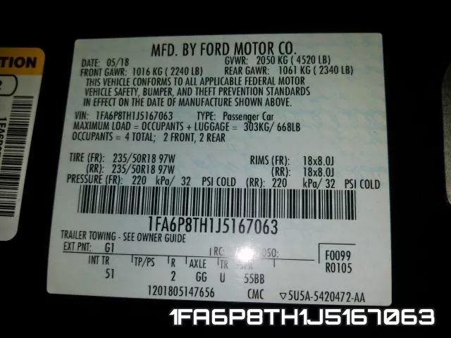 1FA6P8TH1J5167063 фото 2