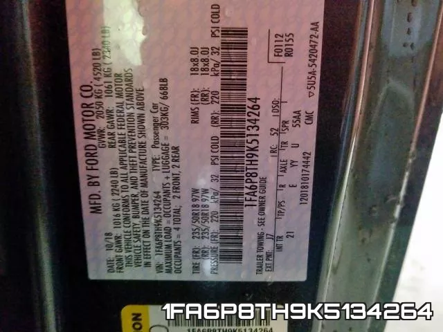 1FA6P8TH9K5134264 фото 2