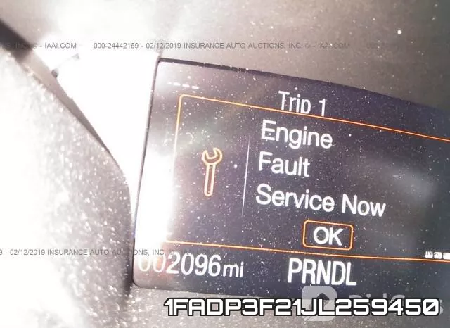 1FADP3F21JL259450 фото 8
