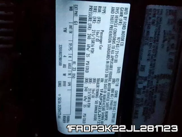 1FADP3K22JL281723 фото 2