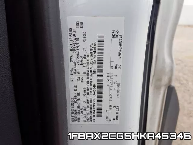 1FBAX2CG5HKA45346 фото 2