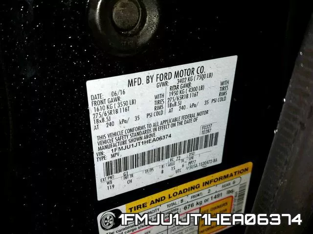 1FMJU1JT1HEA06374 фото 2
