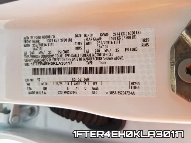 1FTER4EH0KLA30117 фото 2