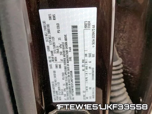 1FTEW1E51JKF33558 фото 2