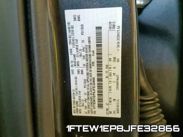 1FTEW1EP8JFE32866 фото 2