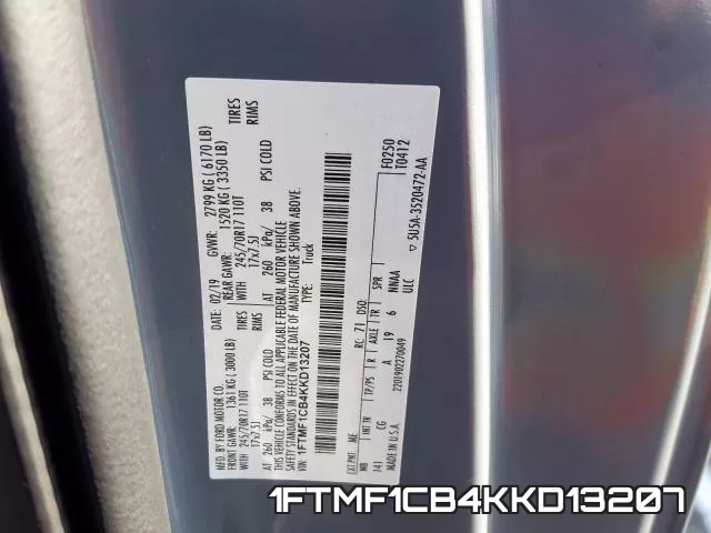 1FTMF1CB4KKD13207 фото 2