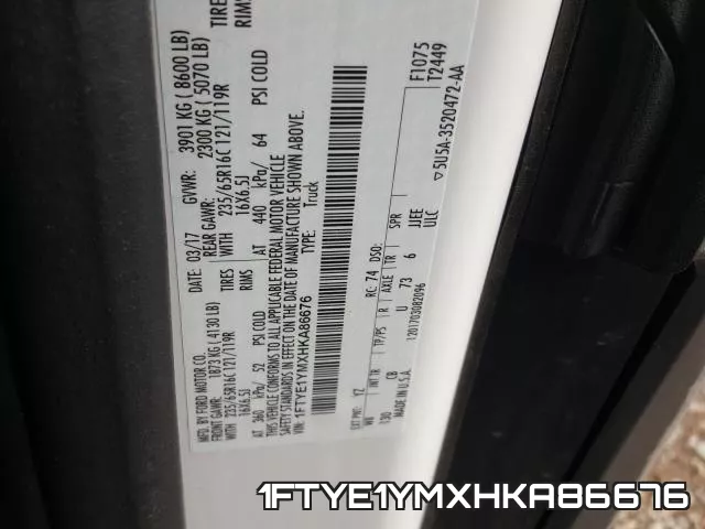 1FTYE1YMXHKA86676 фото 2