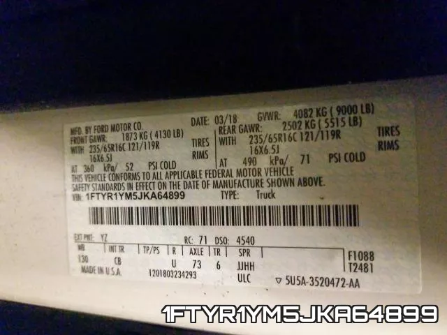 1FTYR1YM5JKA64899 фото 2