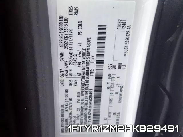 1FTYR1ZM2HKB29491 фото 2