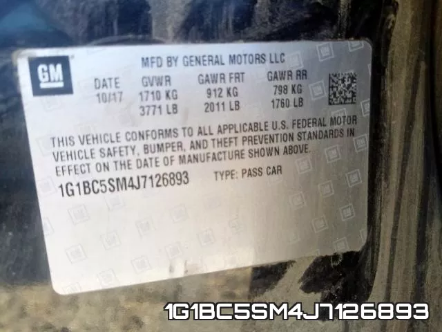 1G1BC5SM4J7126893 фото 2