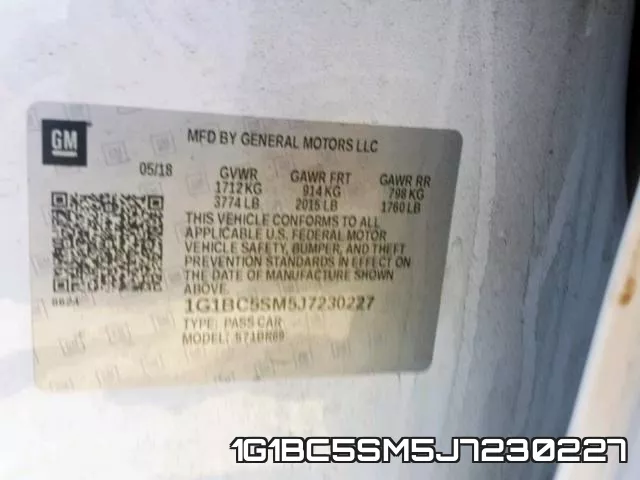1G1BC5SM5J7230227 фото 2