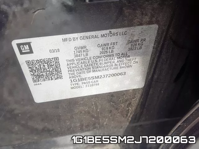 1G1BE5SM2J7200063 фото 2