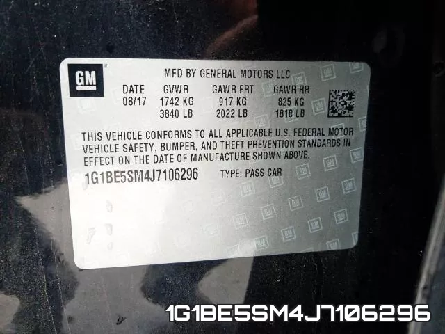 1G1BE5SM4J7106296 фото 2