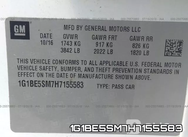 1G1BE5SM7H7155583 фото 10