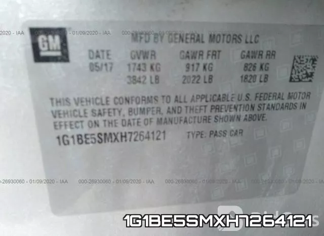 1G1BE5SMXH7264121 фото 10