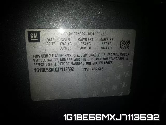 1G1BE5SMXJ7113592 фото 2