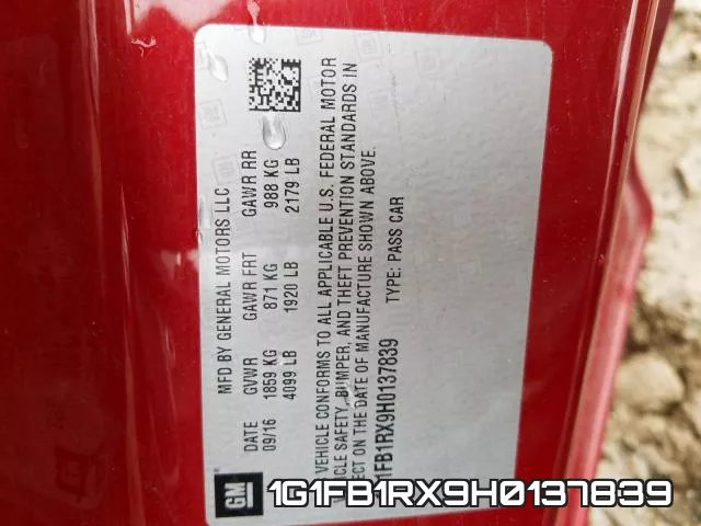 1G1FB1RX9H0137839 фото 2