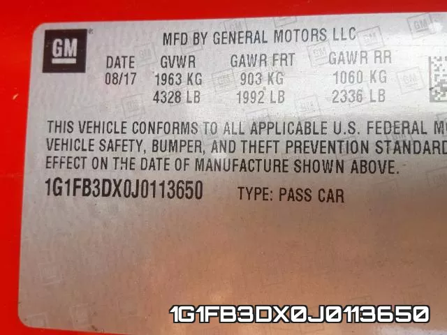 1G1FB3DX0J0113650 фото 2