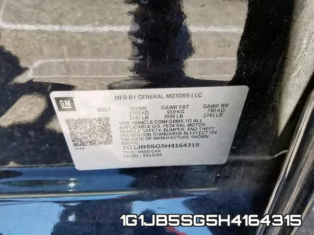 1G1JB5SG5H4164315 фото 2