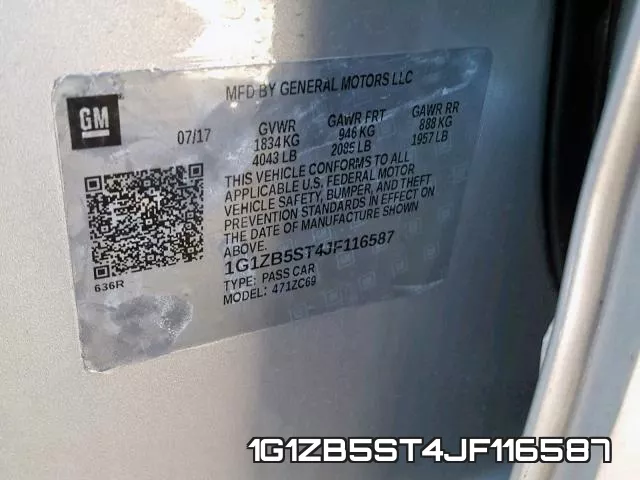 1G1ZB5ST4JF116587 фото 2