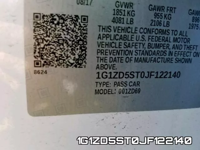 1G1ZD5ST0JF122140 фото 2