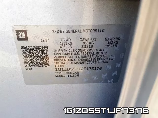 1G1ZD5ST1JF173176 фото 2