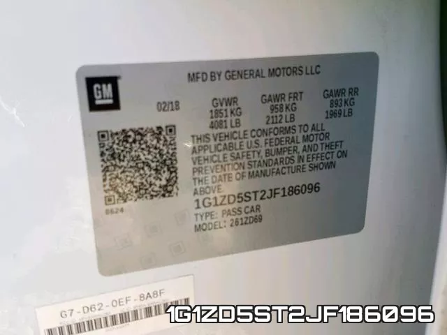 1G1ZD5ST2JF186096 фото 2