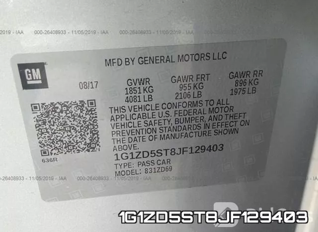 1G1ZD5ST8JF129403 фото 10