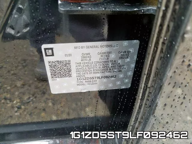 1G1ZD5ST9LF092462 фото 2