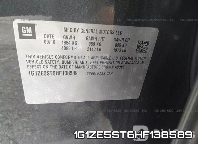 1G1ZE5ST6HF138589 фото 10