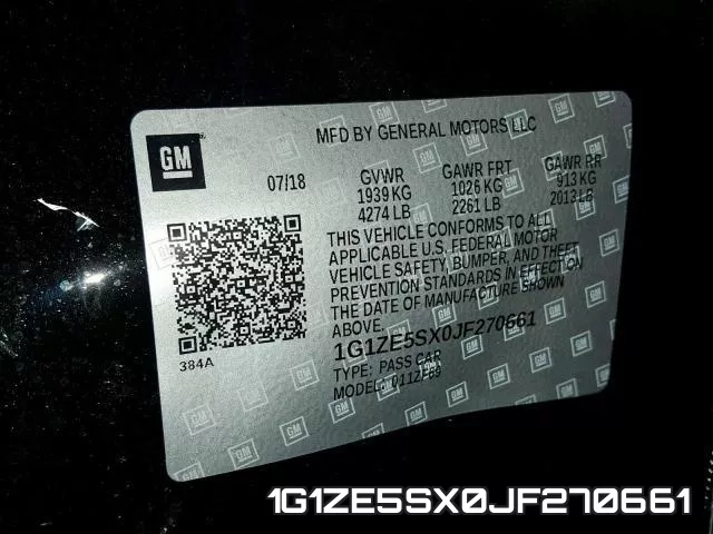 1G1ZE5SX0JF270661 фото 2