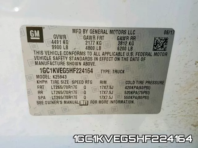 1GC1KVEG5HF224164 фото 2