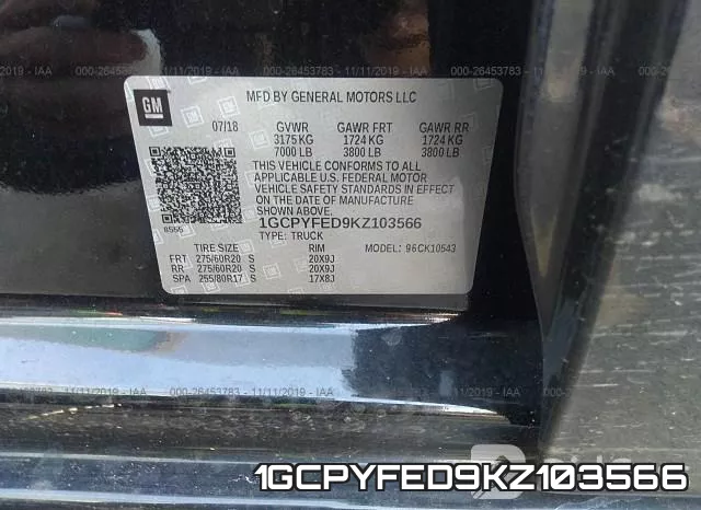 1GCPYFED9KZ103566 фото 10
