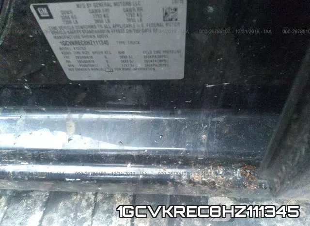 1GCVKREC8HZ111345 фото 10