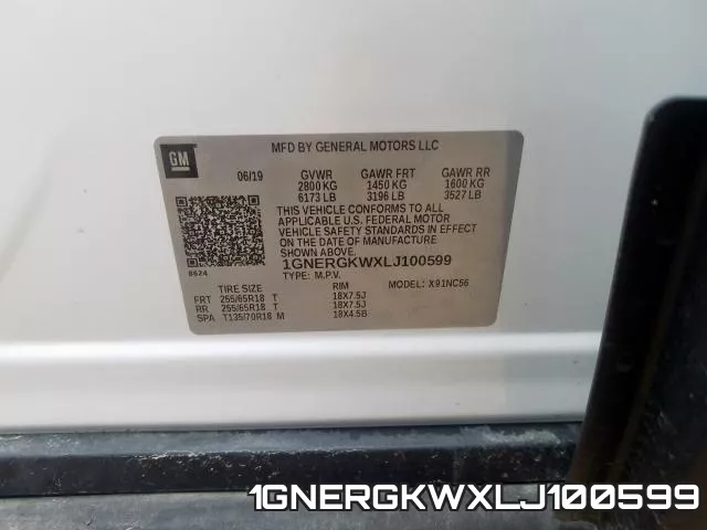 1GNERGKWXLJ100599 фото 2