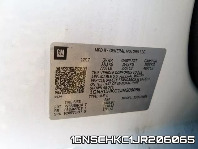 1GNSCHKC1JR206065 фото 2