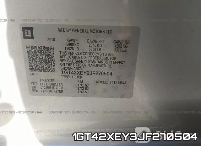 1GT42XEY3JF270504 фото 10