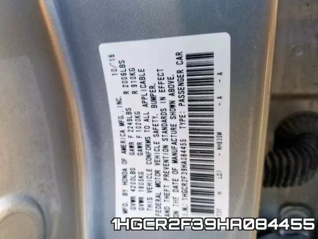 1HGCR2F39HA084455 фото 2
