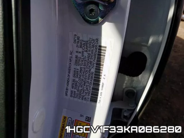 1HGCV1F33KA086280 фото 2
