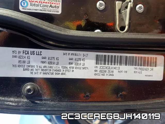 2C3CCAEG8JH140119 фото 2
