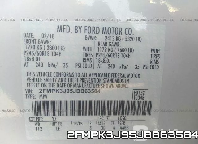 2FMPK3J95JBB63584 фото 10