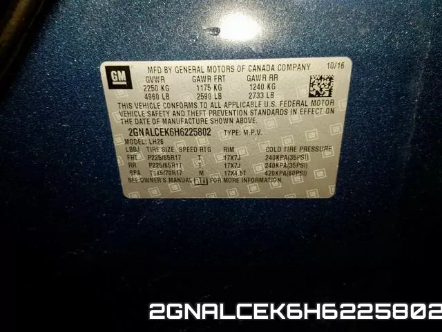 2GNALCEK6H6225802 фото 2