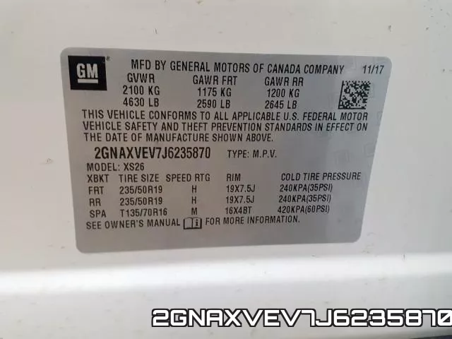 2GNAXVEV7J6235870 фото 2
