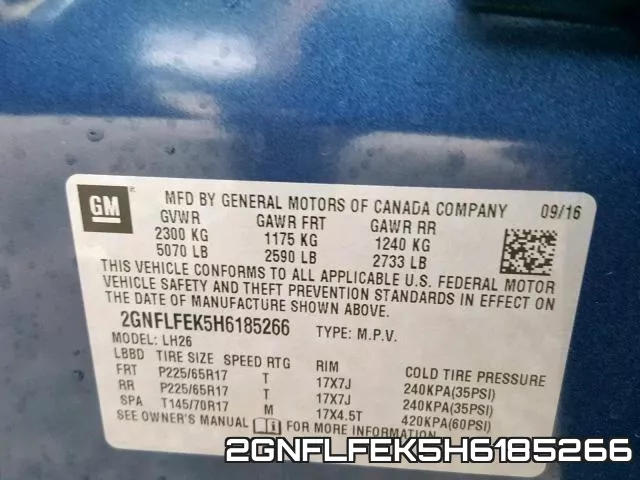 2GNFLFEK5H6185266 фото 2