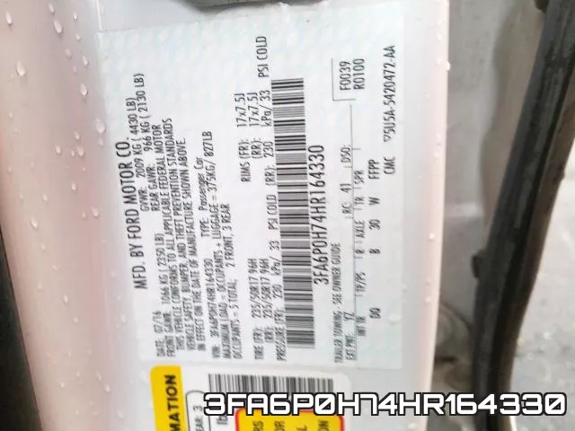 3FA6P0H74HR164330 фото 2