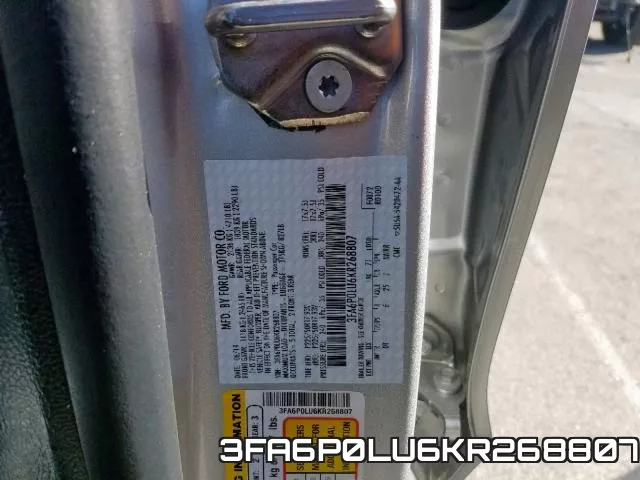 3FA6P0LU6KR268807 фото 2