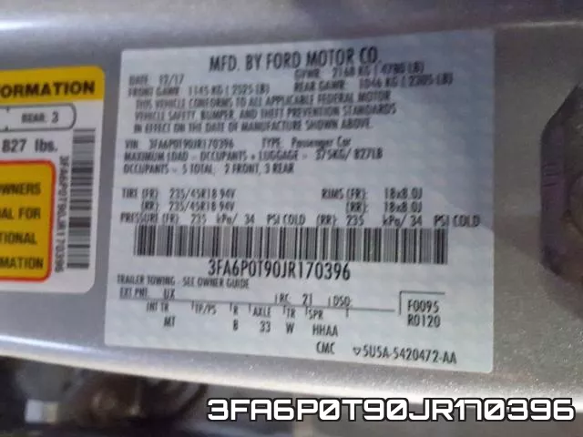 3FA6P0T90JR170396 фото 2