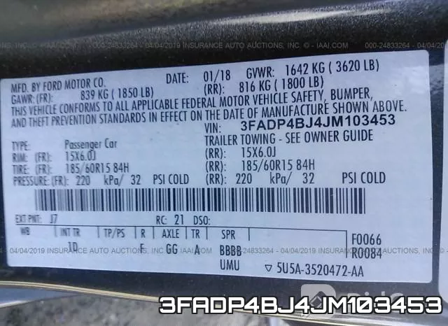 3FADP4BJ4JM103453 фото 10