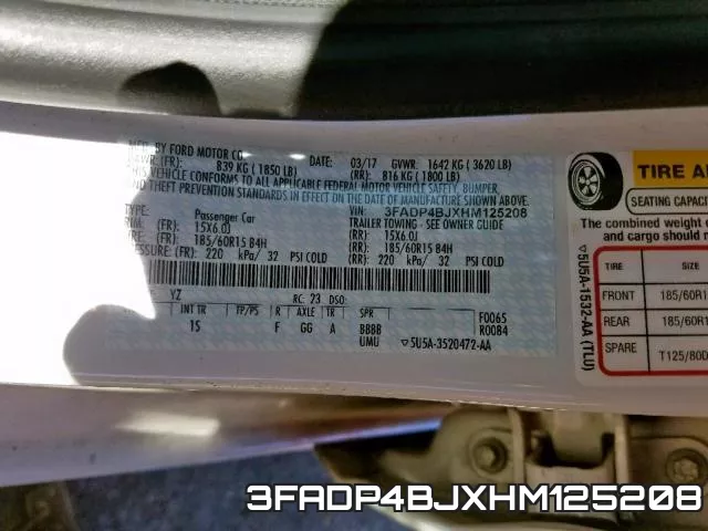 3FADP4BJXHM125208 фото 2