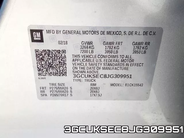 3GCUKSEC8JG309951 фото 2